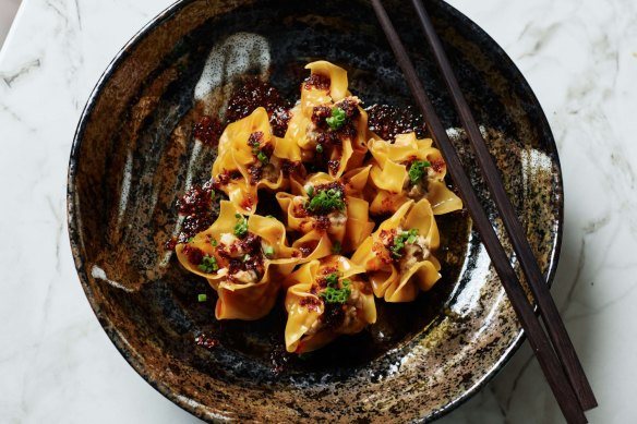 Making your own dumplings, such as Tony Tan’s chicken and mushroom version, is considered good luck.