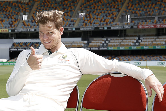 Thumbs up: Steve Smith edges closer to cricket's immortals. 