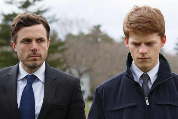 With Casey Affleck in the 2016 film Manchester by the Sea, for which Hedges was nominated for the best supporting actor Academy Award. 