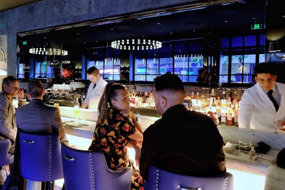 The bar at Grill Americano in Melbourne.