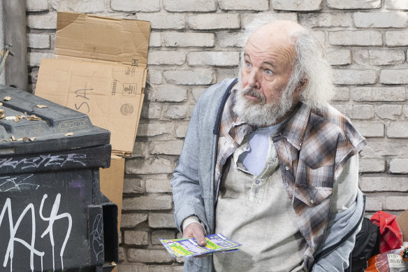 Clint Howard as homeless preacher Tom in The Bold and the Beautiful.