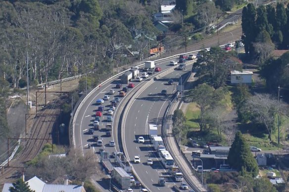 Heavy traffic remained in the area following the pursuit. 