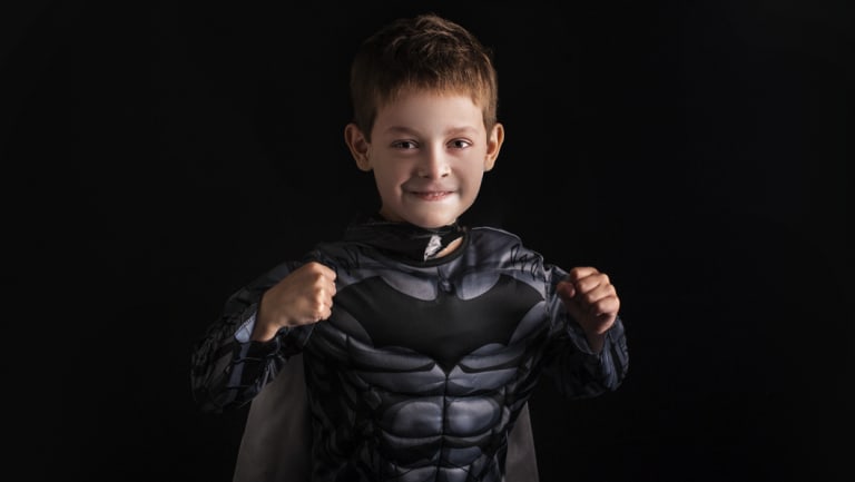 Max de Beaux loves dressing up like Batman.