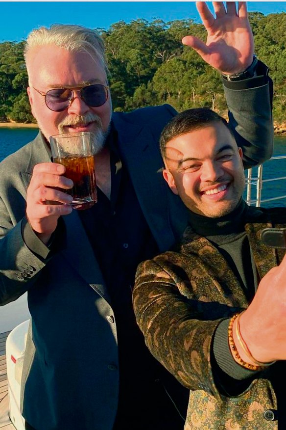 Kyle Sandilands and Guy Sebastian at Kyle’s 50th birthday bash.