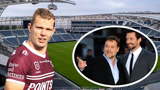 Tom Trbojevic could be the headline act of a game in Los Angeles next year, which would have the backing of Russell Crowe and Hugh Jackman.