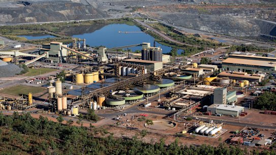 The Ranger uranium mine in the Northern Territory owned by ERA.