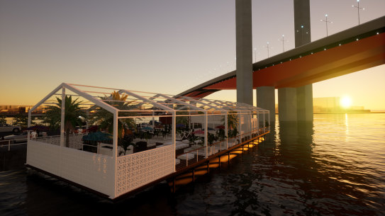 Floating nightclub Atet will be moored in Docklands. 