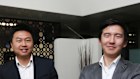 Blockchain Global’s former director, Allan Guo, and CEO Sam Lee during happier times in 2014.