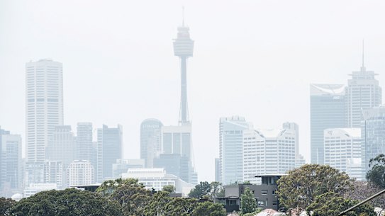 Sydney has battled smog which unions have warned outdoor workers to avoid.