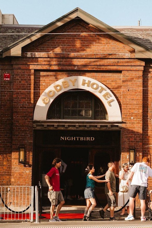 Outside the Godby Hotel.