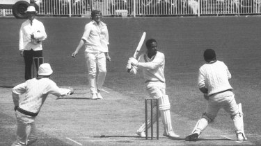 Double centurion ... Sobers in action during his epic knock.