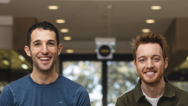 Vow co-founders George Peppou and Tim Noakesmith are on track to commercialise their laboratory grown meat. 