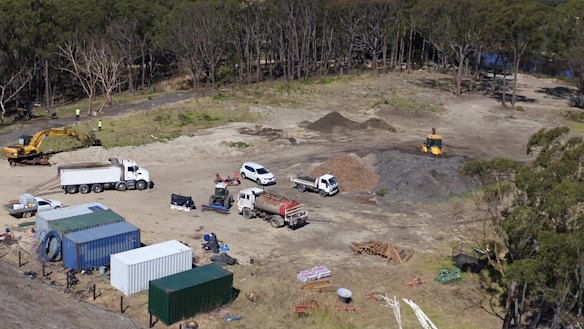 The site of an alleged illegal waste dump on NSW's Central Coast. 
