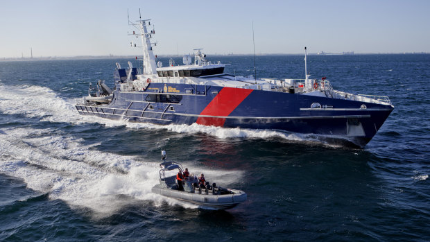 A Cape-class vessel built by Austal for the  Australian Border Force.