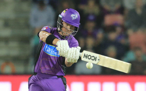 Hurricane D'Arcy: Short smashes another ball to the leg-side boundary against the Sixers on Friday night.