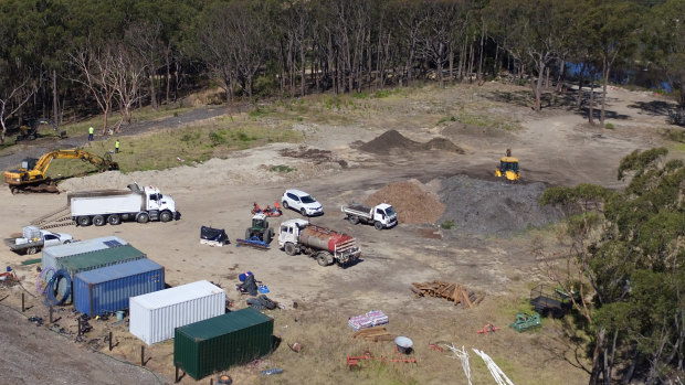 The site of an alleged illegal waste dump on NSW's Central Coast. 