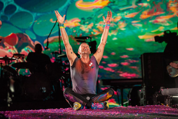Coldplay’s Chris Martin, performing in Perth last November, says bands have a shelf life.