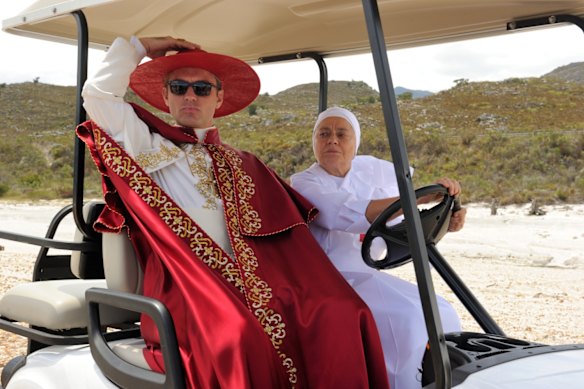 Jude Law and Milvia Marigliano in The Young Pope.