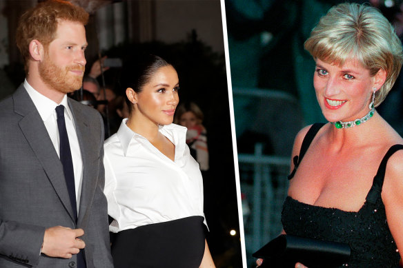 Prince Harry said the media's treatment of his wife Meghan reminds him of his mother Princess Diana.