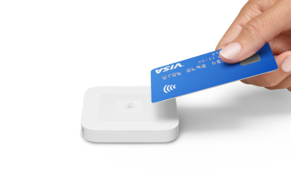 A Square “tap and go” card reader.