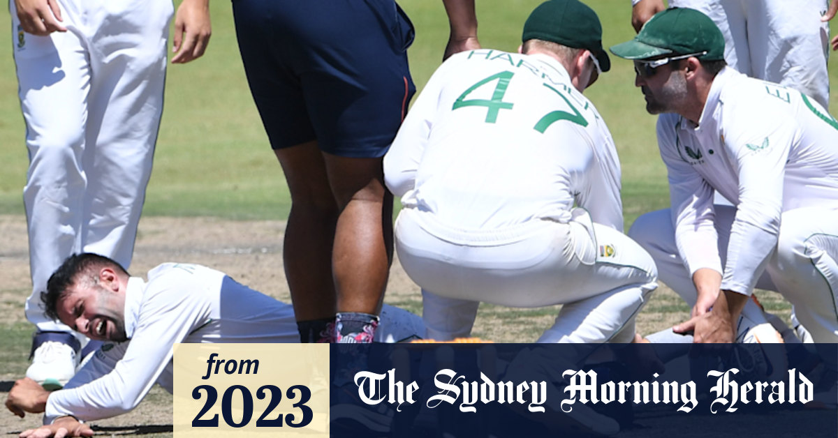 Celebrating South African spinner ruptures Achilles in bizarre injury