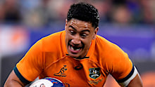 Lalakai Foketi of Australia scores a try during the Autumn Nations Series match against France in Paris.