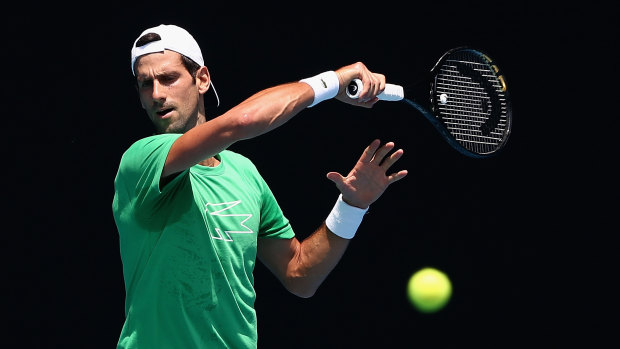 Djokovic was put through his paces at Melbourne Park on Sunday.