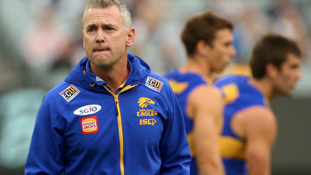 Eagles coach Adam Simpson has a 99.7% approval rating with fans.
