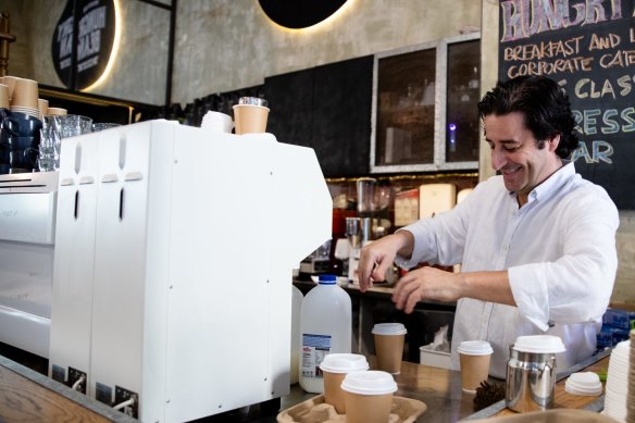 Marino Plagiotis, who runs the Hungry Bean Cafe in the Sydney CBD, says it has been a roller coaster for business with the ups and downs in foot traffic due to COVID-19 outbreaks.