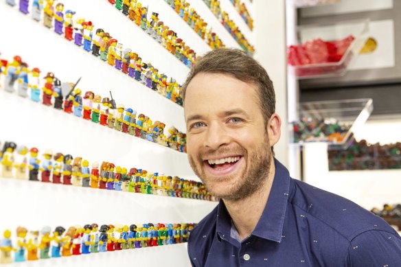 Hamish Blake is the host of LEGO Masters, one of the shows that has helped propel Nine to victory in 2019.