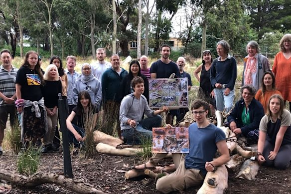 Some members of the Yalukit Willam Nature Association protested Bayside Council’s plans to remove logs in the nature reserve on January 13.