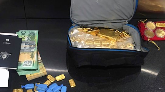 Officers seized eight kilograms of gold bullion from a vault. 