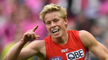 Sluggish: Isaac Heeney is among several young Swans making slow starts to 2019.