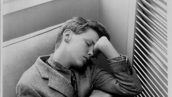 A 14-year-old James Murdoch having a snooze during his 1987 work experience stint in Sydney.