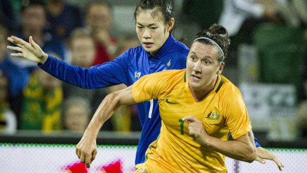 Double trouble: Lisa De Vanna scored a brace against Thailand.