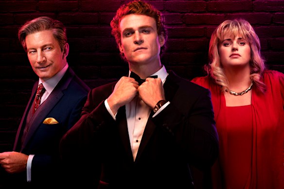 Alexander Bertrand (centre) stars alongside David Wenham and Rebel Wilson in new ABC drama, Les Norton.