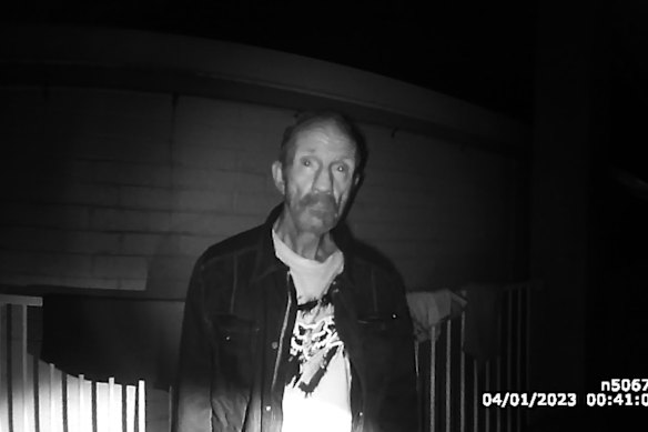 Police body camera footage of Robert Huber on the night he was arrested and charged over the death of his partner, Lindy Lucena.