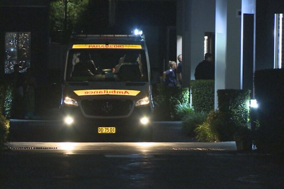 The 26-year-old man was shot in the leg during a home invasion.