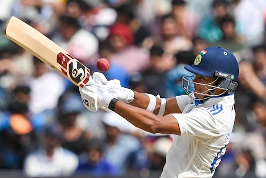 Yashavsi Jaiswal tried to hook a delivery from Pat Cummins and got a faint touch on the ball that resulted in him eventually being given out caught behind.