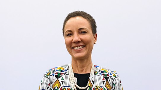 Jamaica’s Foreign Minister Kamina Johnson Smith at the Commonwealth Heads of Government Meeting in Kigali, Rwanda.