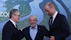 British Prime Minister Keir Starmer, Brazilian President Luiz Inacio Lula da Silva and Prince William at COP30 Brazil Amazonia 2025.