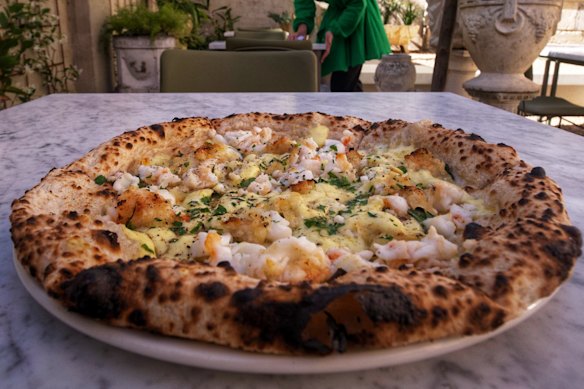 Di Stasio Carlton's luxe lobster pizza.