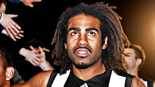 Heritier Lumumba in the Collingwood colours in 2011. It was his allegations of racism that prompted the report.