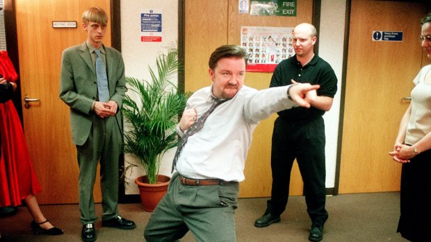 Ricky Gervais in the original version of The Office.