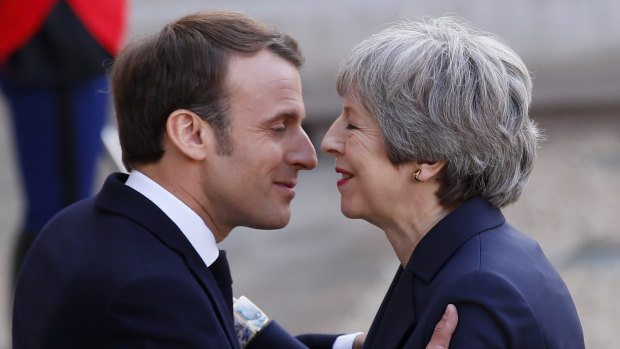 Seeing eye to eye? British Prime Minister Theresa May dashes to Paris to assuage French President Emmanuel Macron's Brexit doubts.