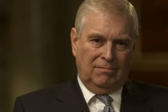 Prince Andrew in the “disastrous” BBC interview about his friendship with the paedophile Jeffrey Epstein.