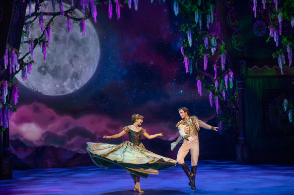 Courtney Monsma and Thomas McGuane in Frozen at Sydney's Capitol theatre.