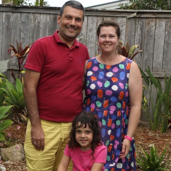 Jacob Aldridge with wife Harmony and daughter Josette: “There’s so much we will be able to give her in her life because she’s an only child.”