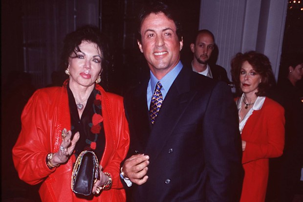 Sylvester Stallone & Jackie Stallone  at the 57th Annual Hollywood Women's Press Club Golden Apple Awards in 1997.