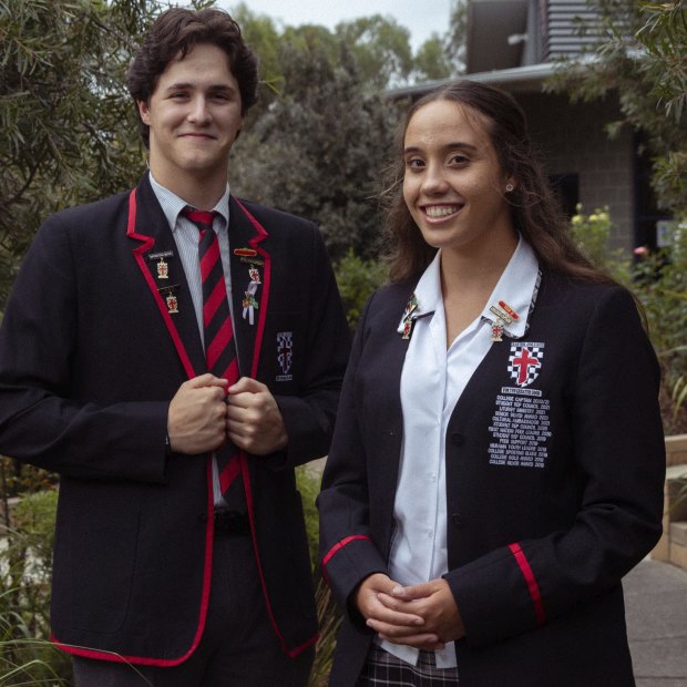 Xavier College Llandilo year 12 students and captains Paige Manning and Huntley Jones are both First Nations Australians. “It’s nice being able to lead and let [Indigenous students] know its ok to be involved, and how much of a family we are when we’re all together,” Paige says.